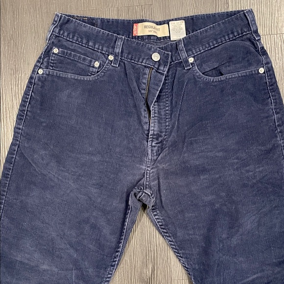 Levi's Navy Corduroy Jeans 34 x 30 - Picture 2 of 7